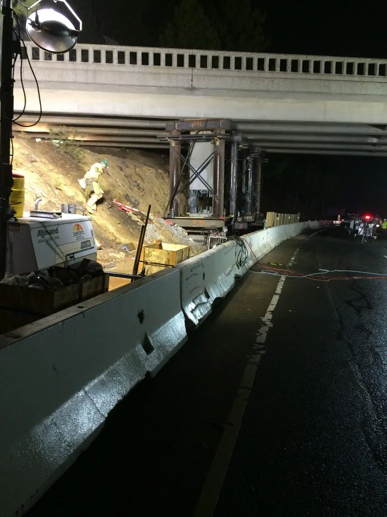 Bridge lift underway