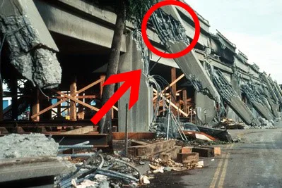 Earthquake damage to the Cypress structure